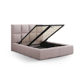 Livigno Bett mit Kopfteil und Stauraum aus Strukturierter Stoff in Rosa (Solid 61), 180x200 cm von Cosmopolitan Design – Bild 4