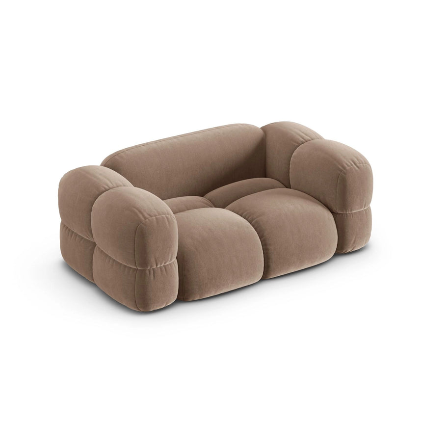 Loretto 2-Sitzer Sofa aus Samt in Dunkelbeige (Vogue 3), 180x100 cm von Cosmopolitan Design – Bild 5