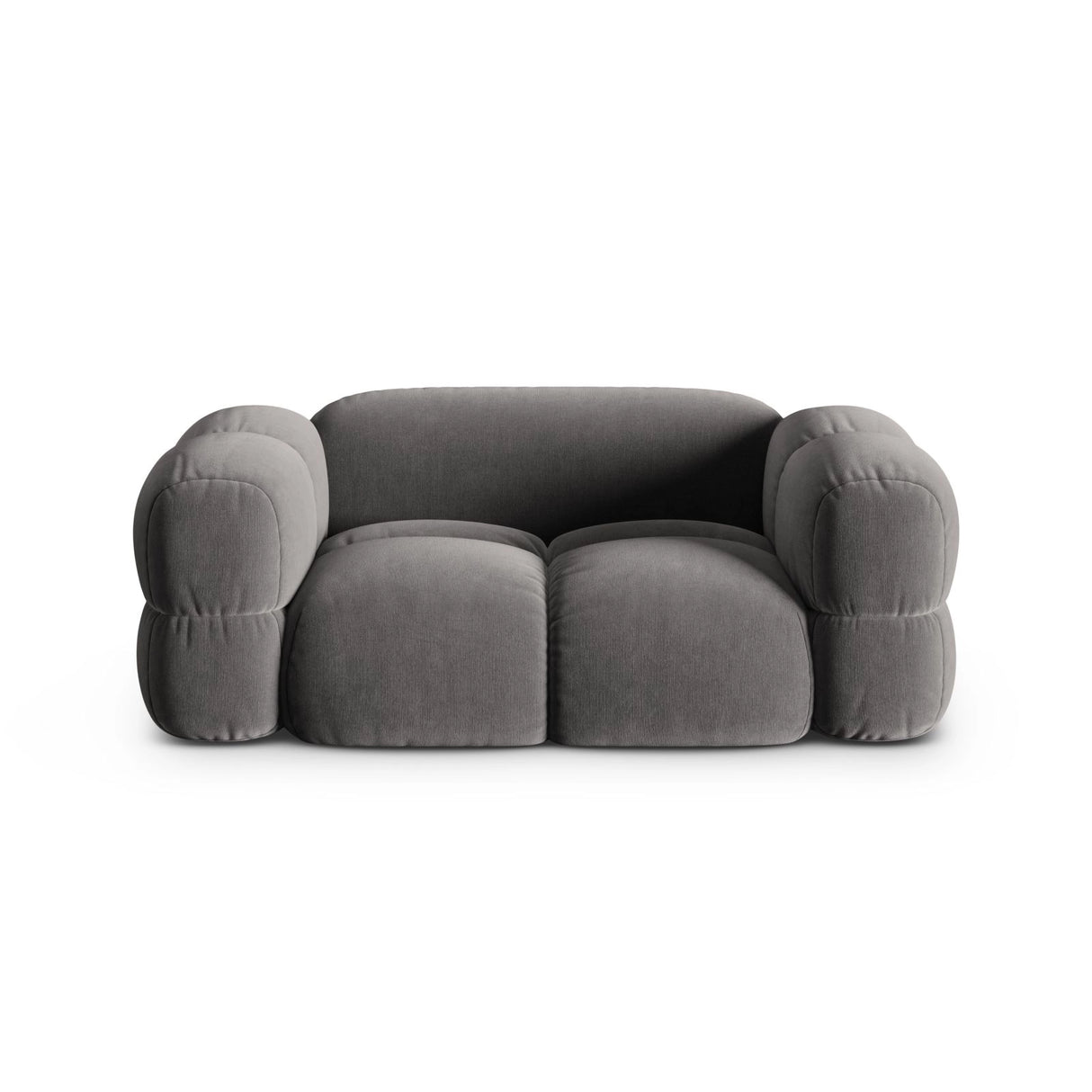 Loretto 2-Sitzer Sofa aus Samt in Grau (Vogue 15), 180x100 cm von Cosmopolitan Design – Bild 1