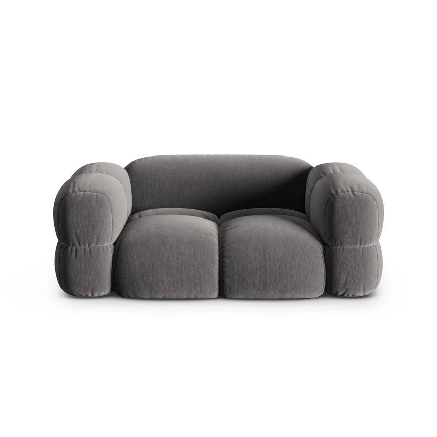 Loretto 2-Sitzer Sofa aus Samt in Grau (Vogue 15), 180x100 cm von Cosmopolitan Design – Bild 1