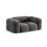 Loretto 2-Sitzer Sofa aus Samt in Grau (Vogue 15), 180x100 cm von Cosmopolitan Design – Bild 4