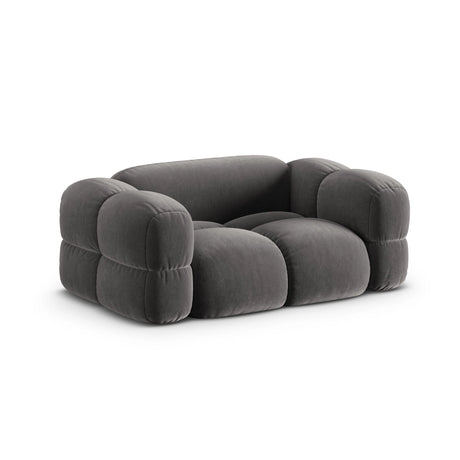 Loretto 2-Sitzer Sofa aus Samt in Grau (Vogue 15), 180x100 cm von Cosmopolitan Design – Bild 4