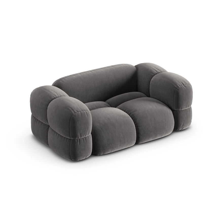 Loretto 2-Sitzer Sofa aus Samt in Grau (Vogue 15), 180x100 cm von Cosmopolitan Design – Bild 5
