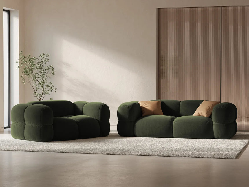 Loretto 2-Sitzer Sofa aus Samt in Grün (Vogue 11), 180x100 cm von Cosmopolitan Design – Bild 2
