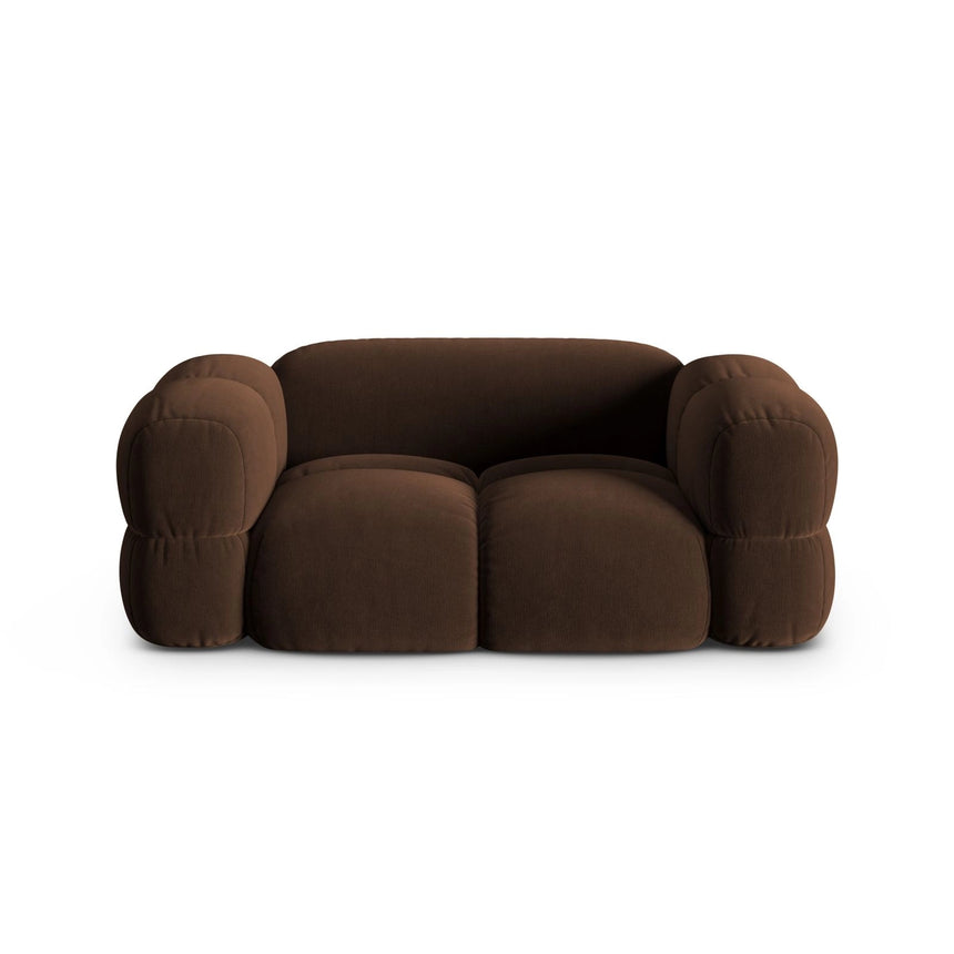 Loretto 2-Sitzer Sofa aus Samt in Schokolade (Vogue 6), 180x100 cm von Cosmopolitan Design – Bild 1