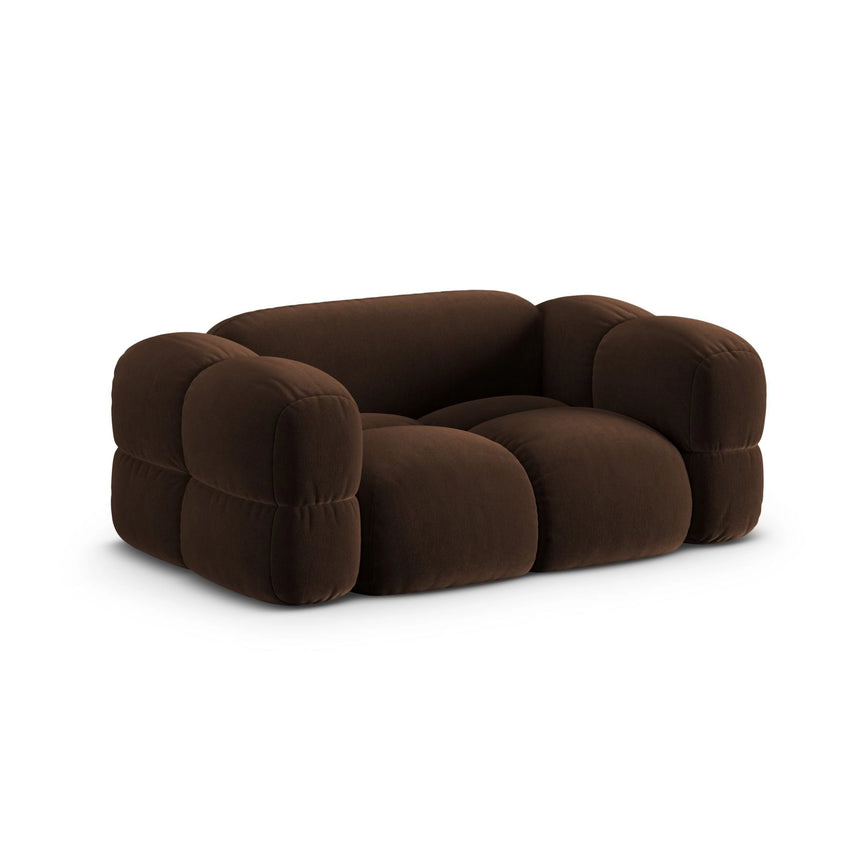 Loretto 2-Sitzer Sofa aus Samt in Schokolade (Vogue 6), 180x100 cm von Cosmopolitan Design – Bild 4