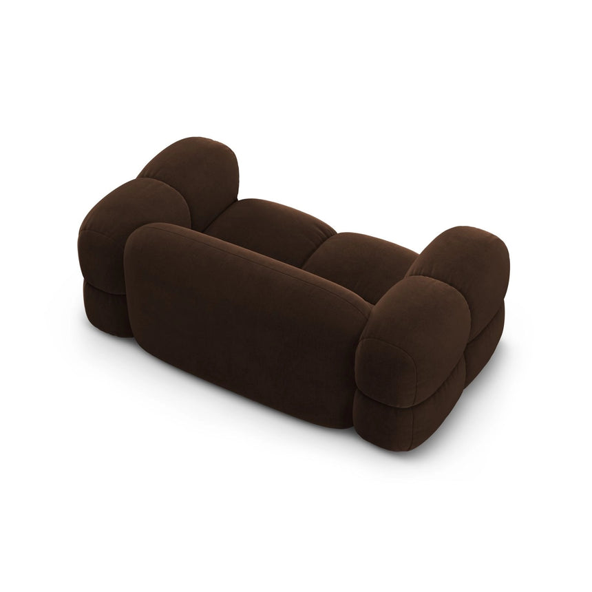 Loretto 2-Sitzer Sofa aus Samt in Schokolade (Vogue 6), 180x100 cm von Cosmopolitan Design – Bild 6