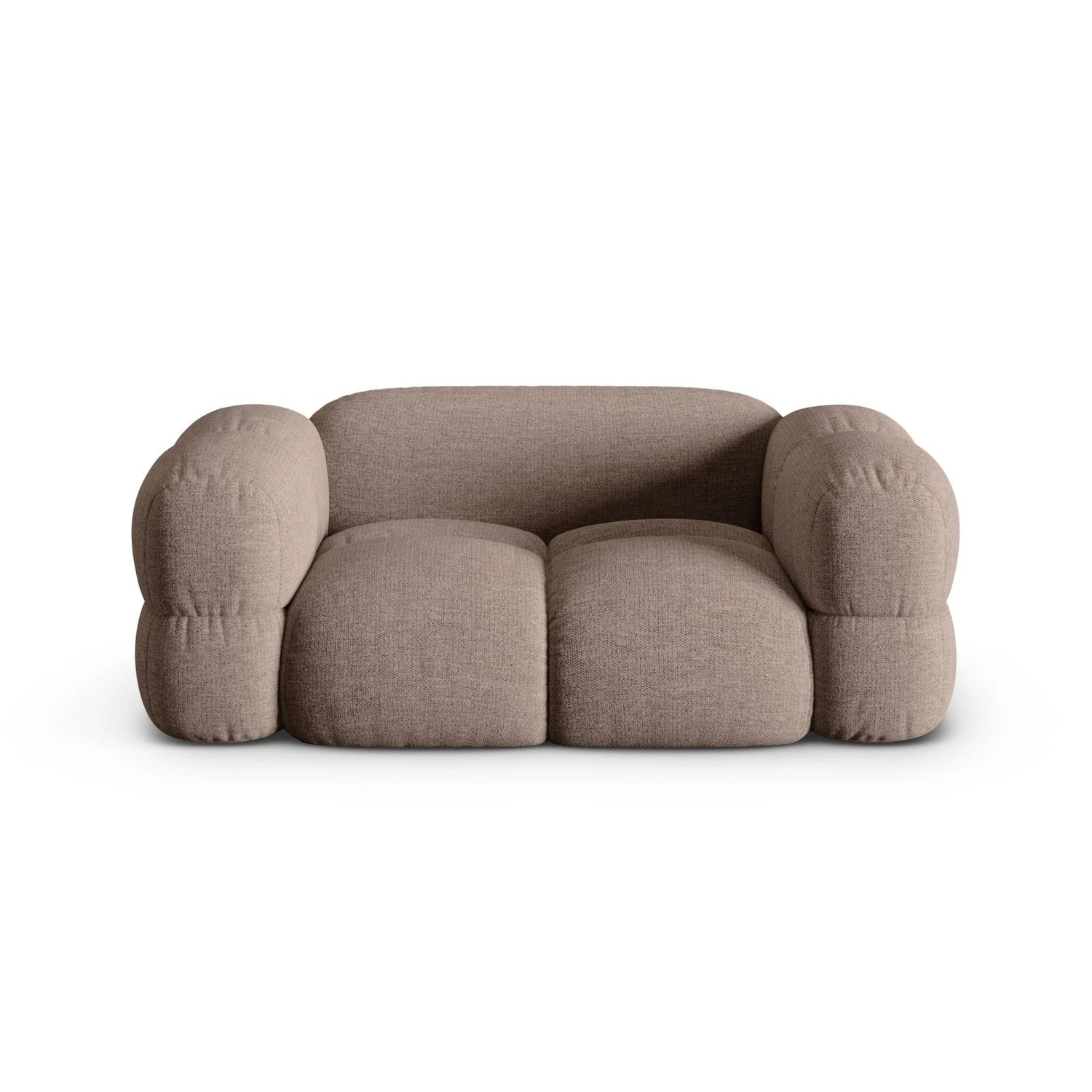 Loretto 2-Sitzer Sofa aus Strukturierter Stoff in Cappuccino (Sorella 21), 180x100 cm von Cosmopolitan Design – Bild 1