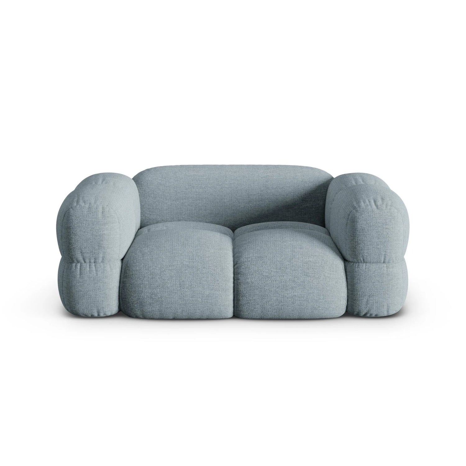 Loretto 2-Sitzer Sofa aus Strukturierter Stoff in Pastellblau (Sorella 70), 180x100 cm von Cosmopolitan Design – Bild 1