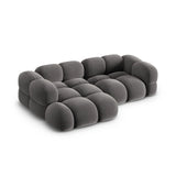 Loretto 3-Sitzer Ecksofa, Linke Seite, aus Samt in Grau (Vogue 15), 250x147x68 cm von Cosmopolitan Design – Bild 5