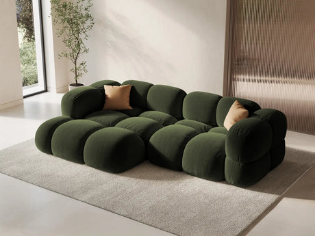 Loretto 3-Sitzer Ecksofa, Linke Seite, aus Samt in Grün (Vogue 11), 250x147x68 cm von Cosmopolitan Design – Bild 2