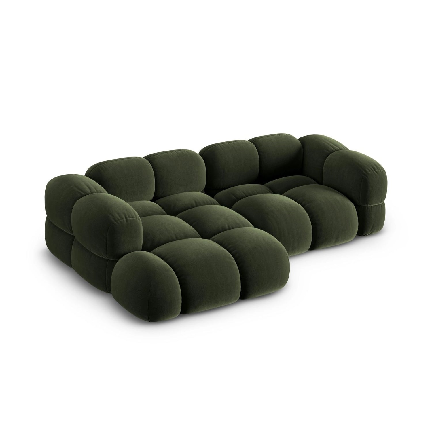 Loretto 3-Sitzer Ecksofa, Linke Seite, aus Samt in Grün (Vogue 11), 250x147x68 cm von Cosmopolitan Design – Bild 5