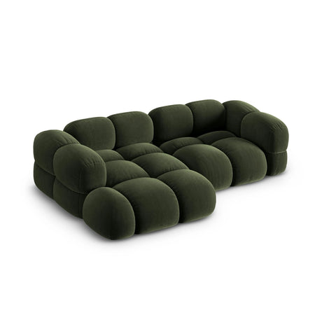 Loretto 3-Sitzer Ecksofa, Linke Seite, aus Samt in Grün (Vogue 11), 250x147x68 cm von Cosmopolitan Design – Bild 5