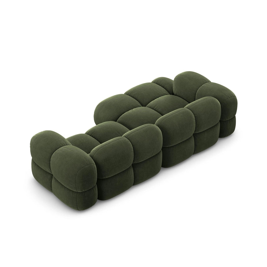 Loretto 3-Sitzer Ecksofa, Linke Seite, aus Samt in Grün (Vogue 11), 250x147x68 cm von Cosmopolitan Design – Bild 6