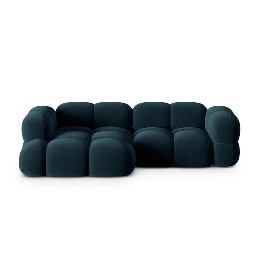 Loretto 3-Sitzer Ecksofa, Linke Seite, aus Samt in Tiefes Petrol (Vogue 13), 250x147x68 cm von Cosmopolitan Design – Bild 1
