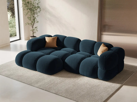Loretto 3-Sitzer Ecksofa, Linke Seite, aus Samt in Tiefes Petrol (Vogue 13), 250x147x68 cm von Cosmopolitan Design – Bild 2