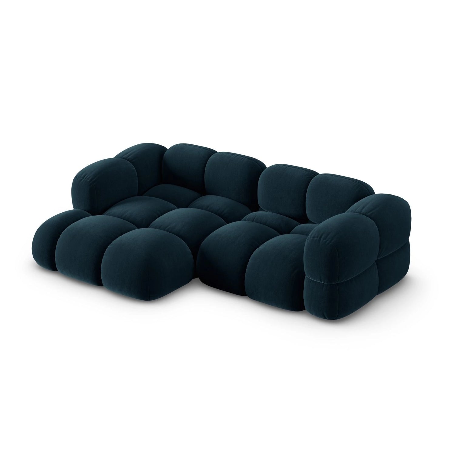 Loretto 3-Sitzer Ecksofa, Linke Seite, aus Samt in Tiefes Petrol (Vogue 13), 250x147x68 cm von Cosmopolitan Design – Bild 4