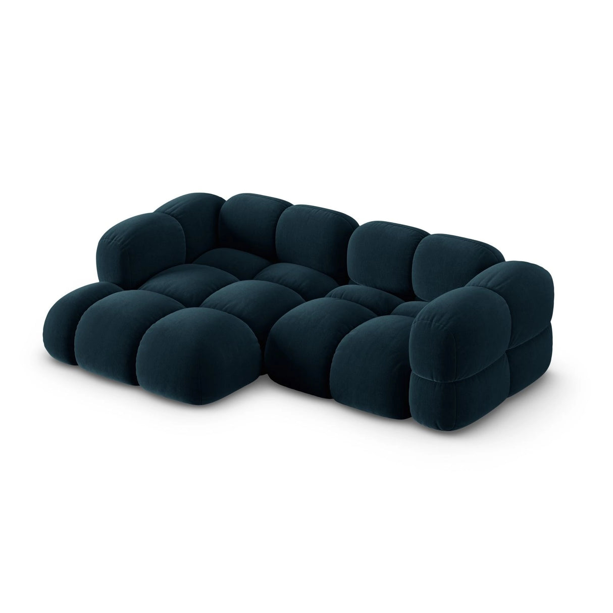 Loretto 3-Sitzer Ecksofa, Linke Seite, aus Samt in Tiefes Petrol (Vogue 13), 250x147x68 cm von Cosmopolitan Design – Bild 4