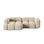 Loretto 3-Sitzer Ecksofa, Linke Seite, aus Samt oder Strukturstoff, 250x147x68 cm von Cosmopolitan Design – Bild 1