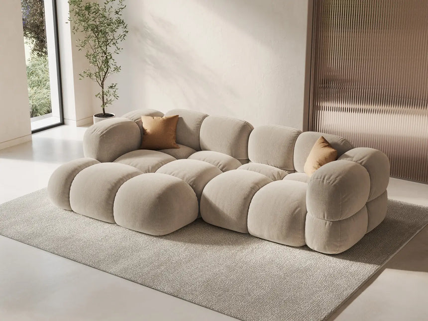 Loretto 3-Sitzer Ecksofa, Linke Seite, aus Samt oder Strukturstoff, 250x147x68 cm von Cosmopolitan Design – Bild 2
