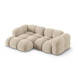 Loretto 3-Sitzer Ecksofa, Linke Seite, aus Samt oder Strukturstoff, 250x147x68 cm von Cosmopolitan Design – Bild 4
