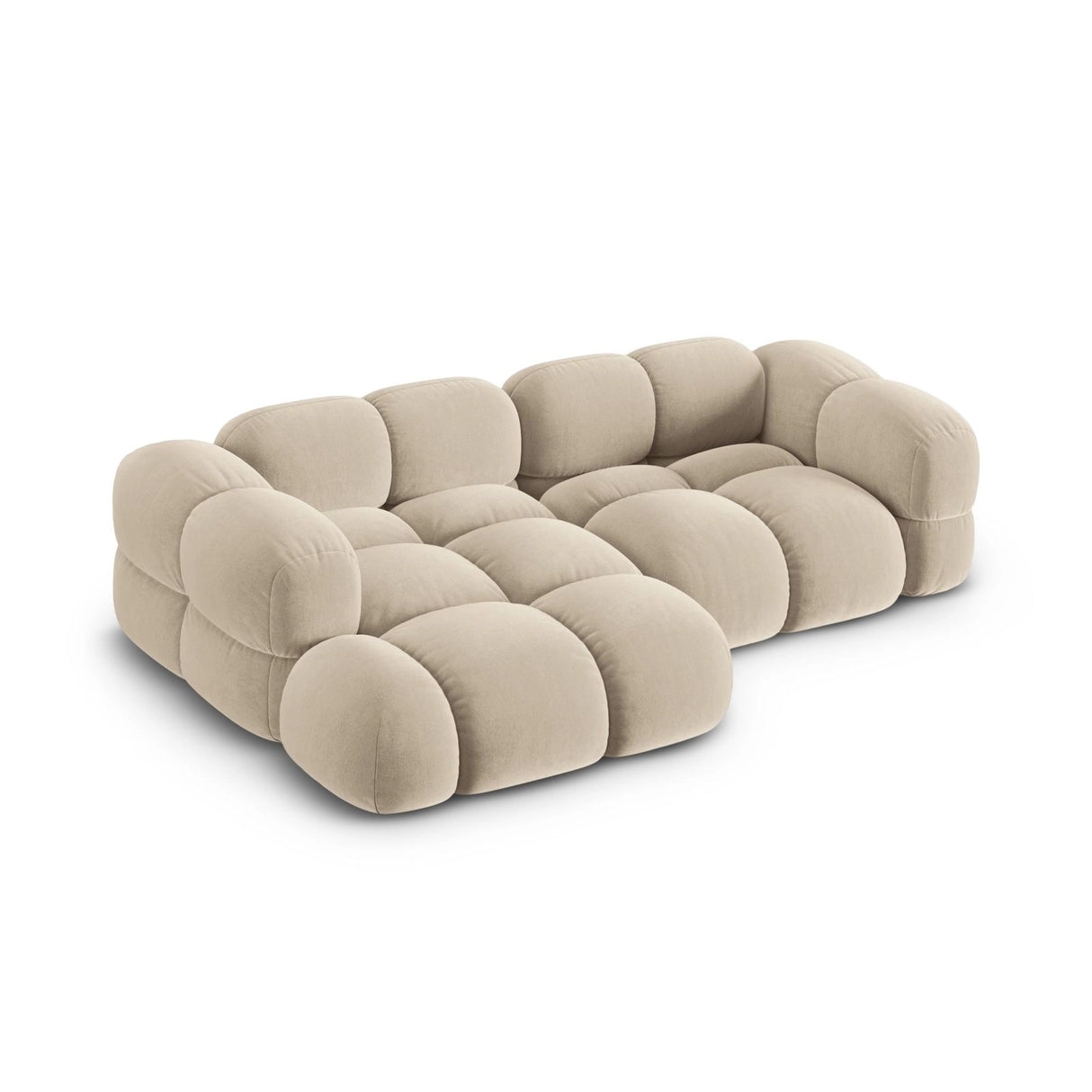 Loretto 3-Sitzer Ecksofa, Linke Seite, aus Samt oder Strukturstoff, 250x147x68 cm von Cosmopolitan Design – Bild 5