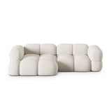 Loretto 3-Sitzer Ecksofa, Linke Seite, aus Strukturierter Stoff in Beige (Sorella 03), 250x147x68 cm von Cosmopolitan Design – Bild 1