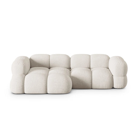 Loretto 3-Sitzer Ecksofa, Linke Seite, aus Strukturierter Stoff in Beige (Sorella 03), 250x147x68 cm von Cosmopolitan Design – Bild 1