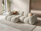 Loretto 3-Sitzer Ecksofa, Linke Seite, aus Strukturierter Stoff in Beige (Sorella 03), 250x147x68 cm von Cosmopolitan Design – Bild 2