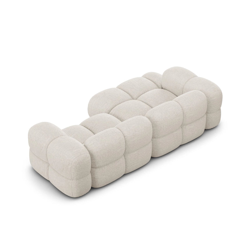 Loretto 3-Sitzer Ecksofa, Linke Seite, aus Strukturierter Stoff in Beige (Sorella 03), 250x147x68 cm von Cosmopolitan Design – Bild 6