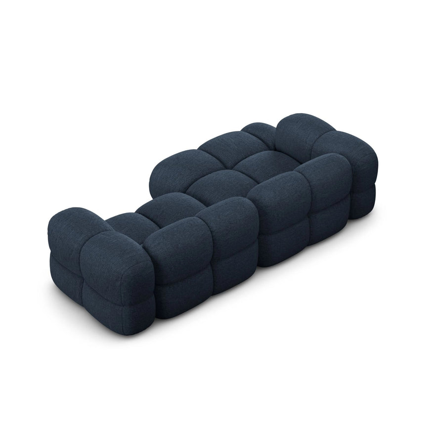 Loretto 3-Sitzer Ecksofa, Linke Seite, aus Strukturierter Stoff in Dunkelblau (Sorella 77), 250x147x68 cm von Cosmopolitan Design – Bild 6