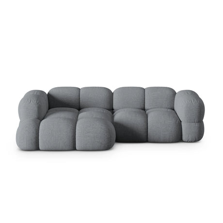 Loretto 3-Sitzer Ecksofa, Linke Seite, aus Strukturierter Stoff in Grau (Sorella 89), 250x147x68 cm von Cosmopolitan Design – Bild 1