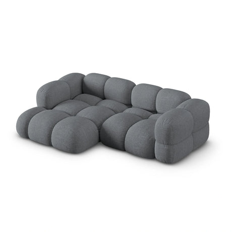 Loretto 3-Sitzer Ecksofa, Linke Seite, aus Strukturierter Stoff in Grau (Sorella 89), 250x147x68 cm von Cosmopolitan Design – Bild 4