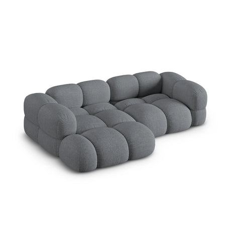 Loretto 3-Sitzer Ecksofa, Linke Seite, aus Strukturierter Stoff in Grau (Sorella 89), 250x147x68 cm von Cosmopolitan Design – Bild 5