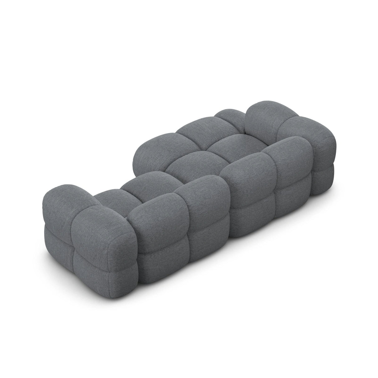 Loretto 3-Sitzer Ecksofa, Linke Seite, aus Strukturierter Stoff in Grau (Sorella 89), 250x147x68 cm von Cosmopolitan Design – Bild 6