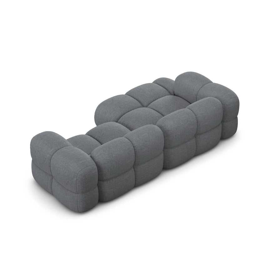 Loretto 3-Sitzer Ecksofa, Linke Seite, aus Strukturierter Stoff in Grau (Sorella 89), 250x147x68 cm von Cosmopolitan Design – Bild 6