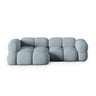 Loretto 3-Sitzer Ecksofa, Linke Seite, aus Strukturierter Stoff in Pastellblau (Sorella 70), 250x147x68 cm von Cosmopolitan Design – Bild 1