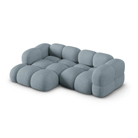 Loretto 3-Sitzer Ecksofa, Linke Seite, aus Strukturierter Stoff in Pastellblau (Sorella 70), 250x147x68 cm von Cosmopolitan Design – Bild 4