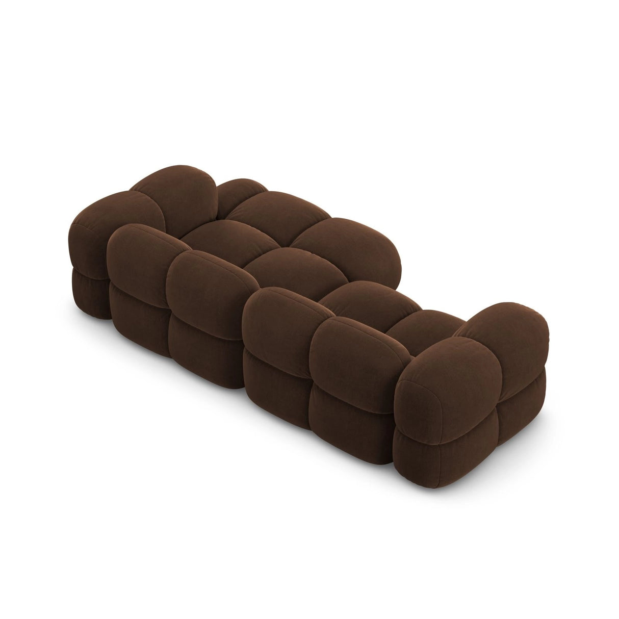 Loretto 3-Sitzer Ecksofa, Rechte Seite, aus Samt in Schokolade (Vogue 6), 250x147x68 cm von Cosmopolitan Design – Bild 6