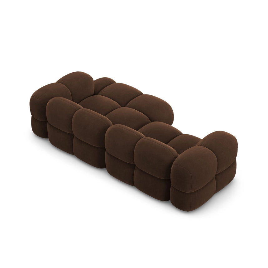 Loretto 3-Sitzer Ecksofa, Rechte Seite, aus Samt in Schokolade (Vogue 6), 250x147x68 cm von Cosmopolitan Design – Bild 6