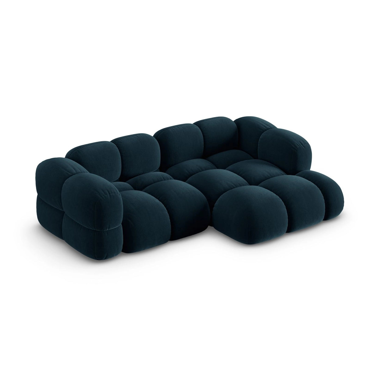 Loretto 3-Sitzer Ecksofa, Rechte Seite, aus Samt in Tiefes Petrol (Vogue 13), 250x147x68 cm von Cosmopolitan Design – Bild 4