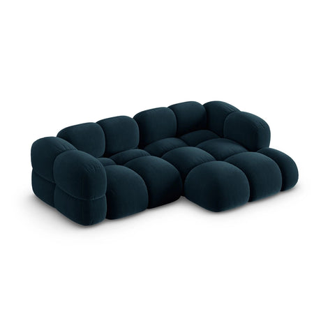 Loretto 3-Sitzer Ecksofa, Rechte Seite, aus Samt in Tiefes Petrol (Vogue 13), 250x147x68 cm von Cosmopolitan Design – Bild 4