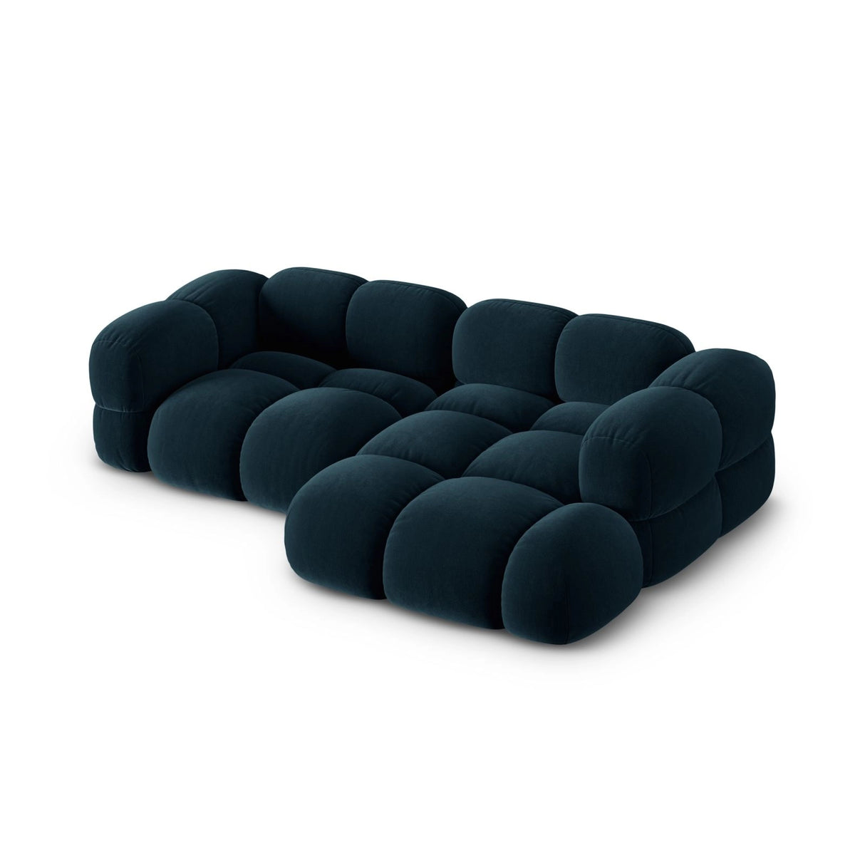 Loretto 3-Sitzer Ecksofa, Rechte Seite, aus Samt in Tiefes Petrol (Vogue 13), 250x147x68 cm von Cosmopolitan Design – Bild 5