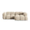Loretto 3-Sitzer Ecksofa, Rechte Seite, aus Samt oder Strukturstoff, 250x147x68 cm von Cosmopolitan Design – Bild 1