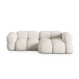 Loretto 3-Sitzer Ecksofa, Rechte Seite, aus Strukturierter Stoff in Beige (Sorella 03), 250x147x68 cm von Cosmopolitan Design – Bild 1