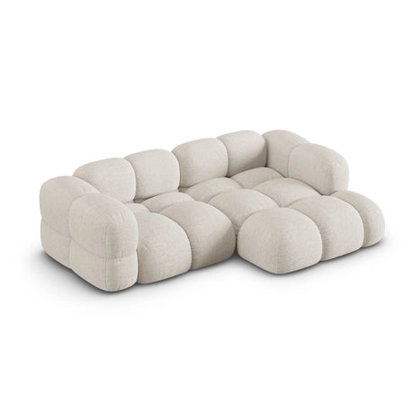 Loretto 3-Sitzer Ecksofa, Rechte Seite, aus Strukturierter Stoff in Beige (Sorella 03), 250x147x68 cm von Cosmopolitan Design – Bild 4