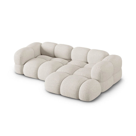 Loretto 3-Sitzer Ecksofa, Rechte Seite, aus Strukturierter Stoff in Beige (Sorella 03), 250x147x68 cm von Cosmopolitan Design – Bild 5
