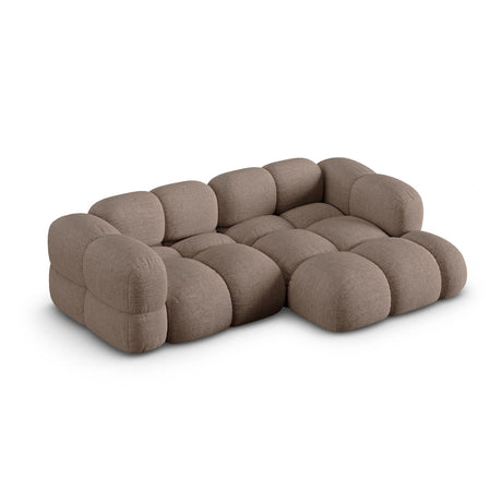 Loretto 3-Sitzer Ecksofa, Rechte Seite, aus Strukturierter Stoff in Cappuccino (Sorella 21), 250x147x68 cm von Cosmopolitan Design – Bild 4