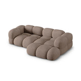 Loretto 3-Sitzer Ecksofa, Rechte Seite, aus Strukturierter Stoff in Cappuccino (Sorella 21), 250x147x68 cm von Cosmopolitan Design – Bild 5