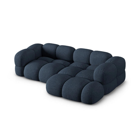Loretto 3-Sitzer Ecksofa, Rechte Seite, aus Strukturierter Stoff in Dunkelblau (Sorella 77), 250x147x68 cm von Cosmopolitan Design – Bild 5